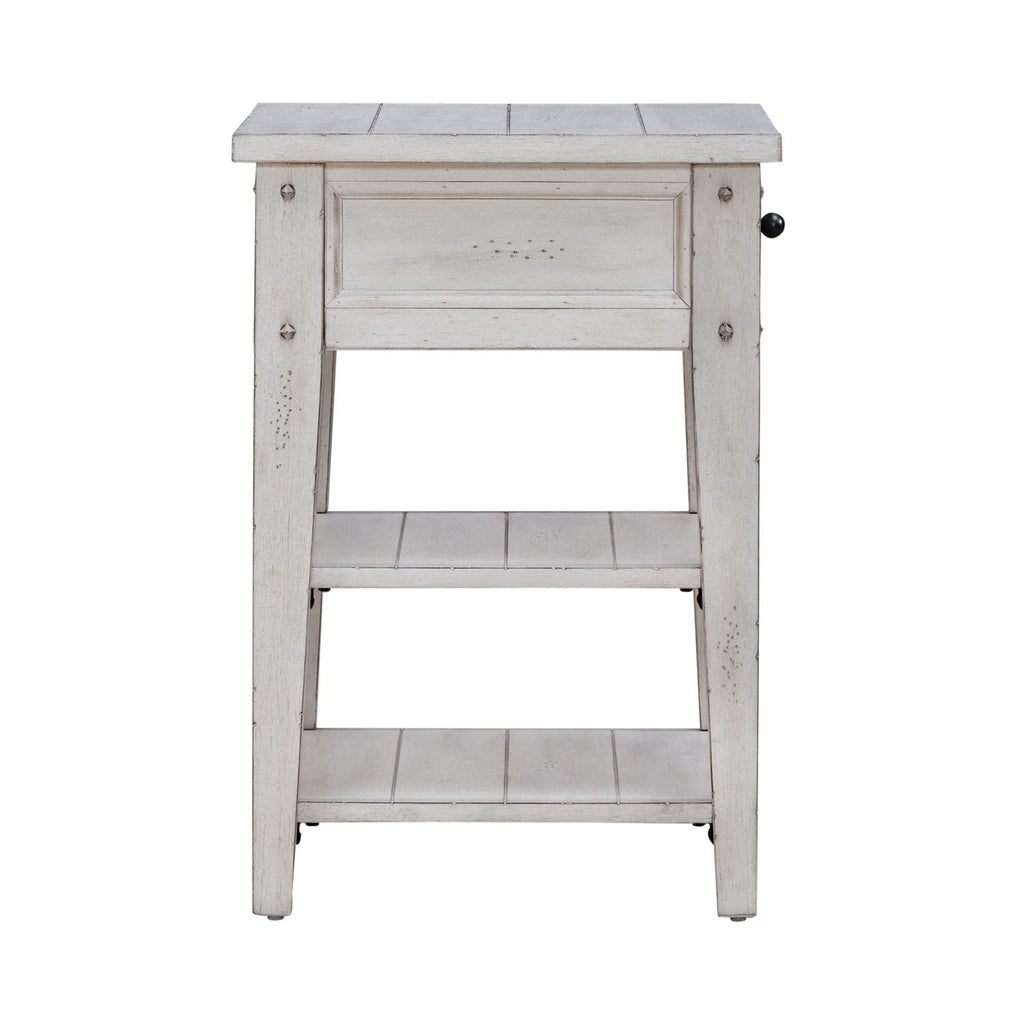 Lake House White Chairside End Table 110W - OT1021 - Darseys Furniture & MattressLiberty Furniture