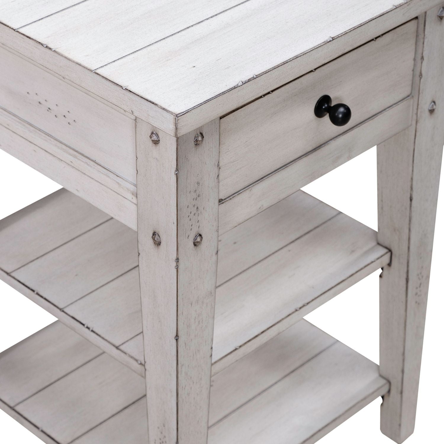 Lake House White Chairside End Table 110W - OT1021 - Darseys Furniture & MattressLiberty Furniture