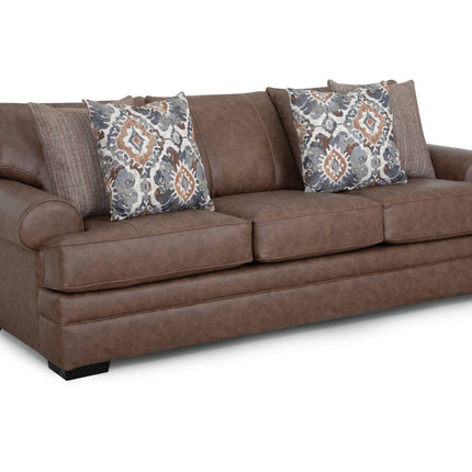 Langston Duvall Vintage Brown Sofa Loveseat and Recliner 832-3429-16 - Darseys Furniture & MattressFranklin Furniture Corp.