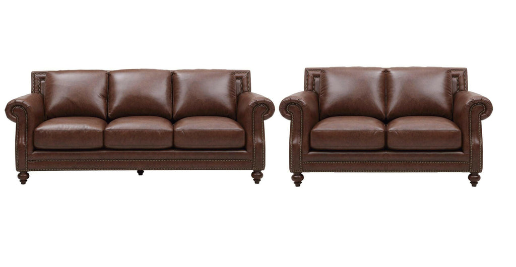 Bayliss Sofa & Loveseat Leather 4855.