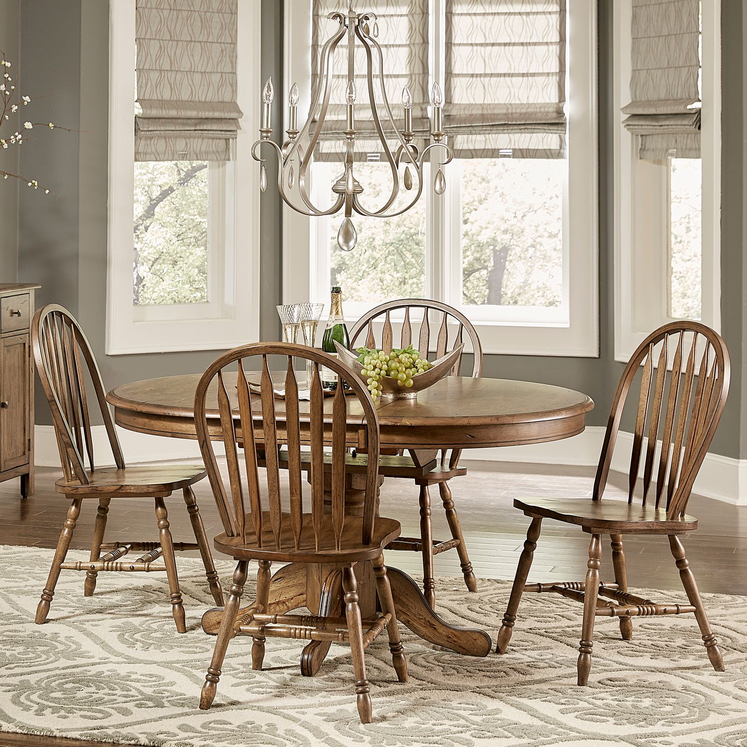 Carolina Crossing Table and 4 Chairs 186-CD-5PDS - Darseys Furniture & Mattress