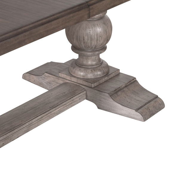 River Place Gray Table and 8 Chairs 237G-T4402/P4402/C1000S - Darseys Furniture & Mattress