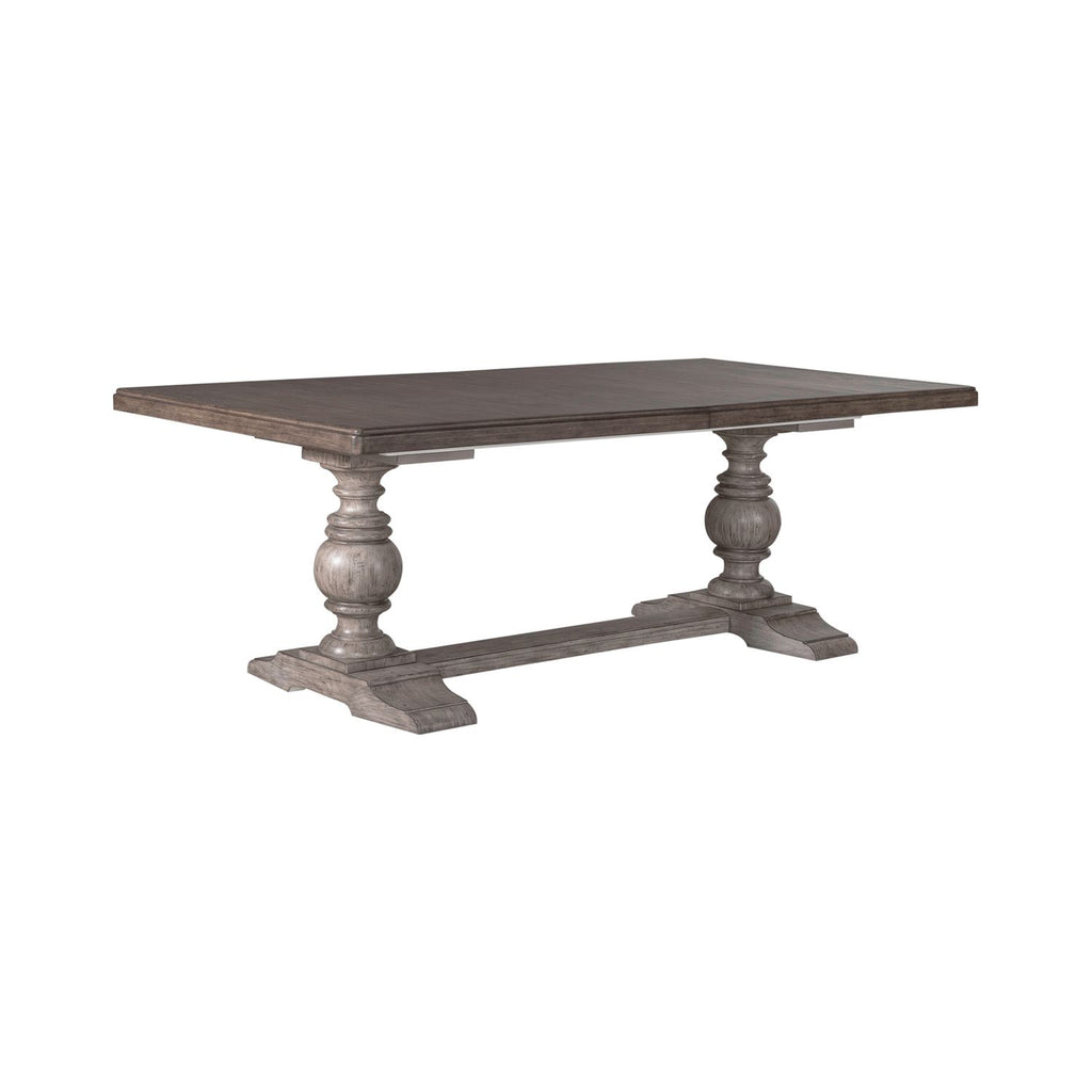 River Place Gray Table and 8 Chairs 237G-T4402/P4402/C1000S - Darseys Furniture & Mattress