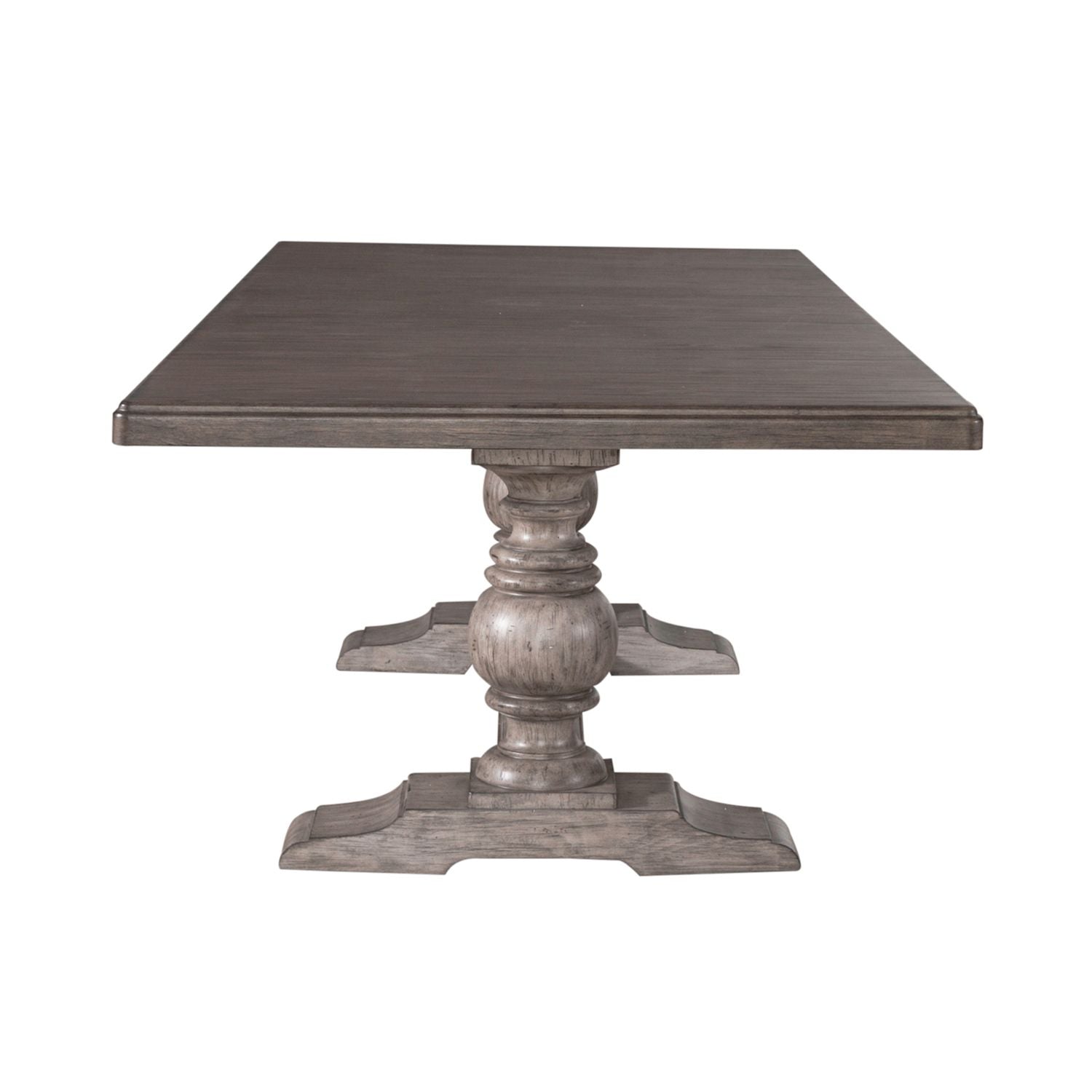 River Place Gray Table and 8 Chairs 237G-T4402/P4402/C1000S - Darseys Furniture & Mattress