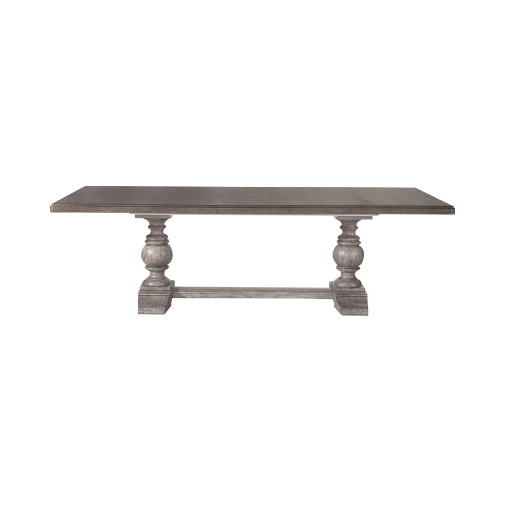 River Place Gray Table and 8 Chairs 237G-T4402/P4402/C1000S - Darseys Furniture & Mattress