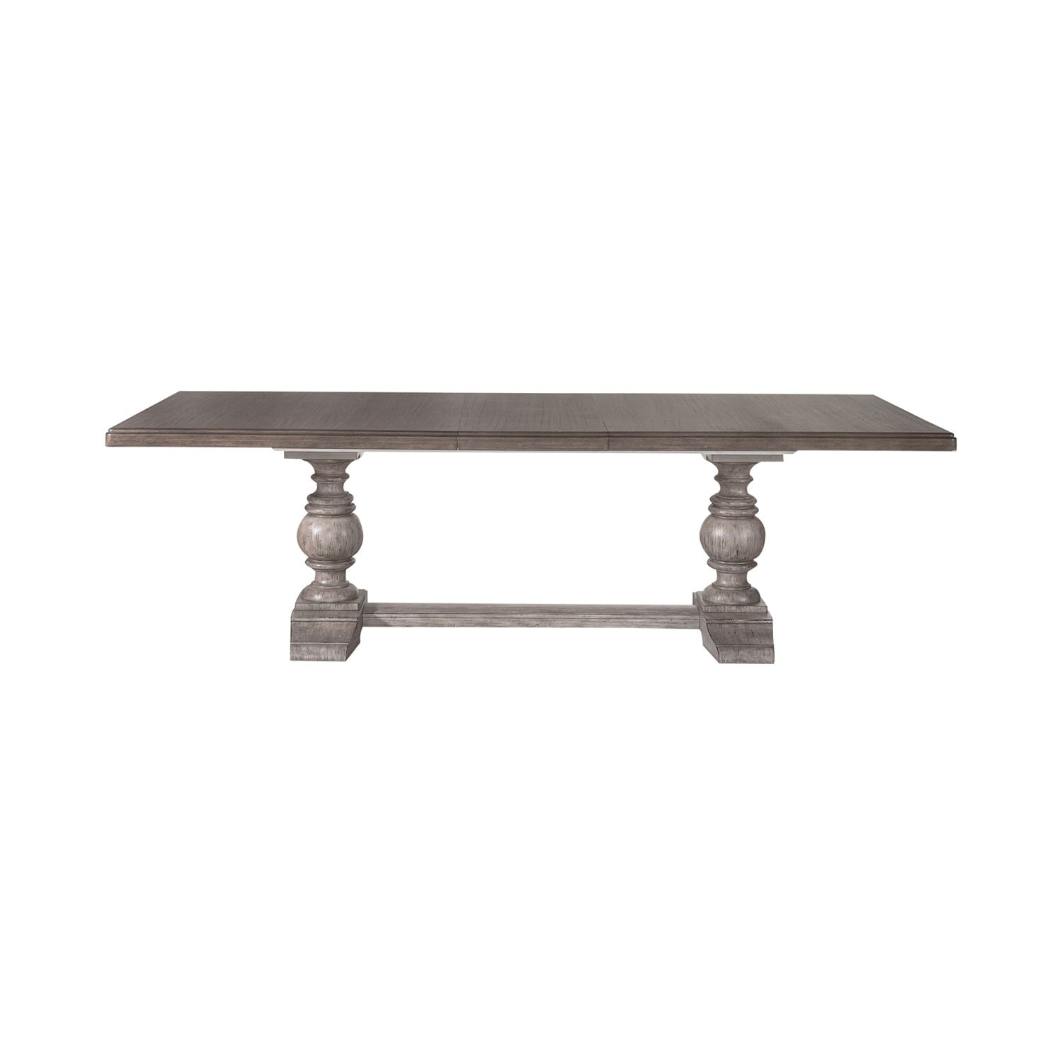 River Place Gray Table and 8 Chairs 237G-T4402/P4402/C1000S - Darseys Furniture & Mattress