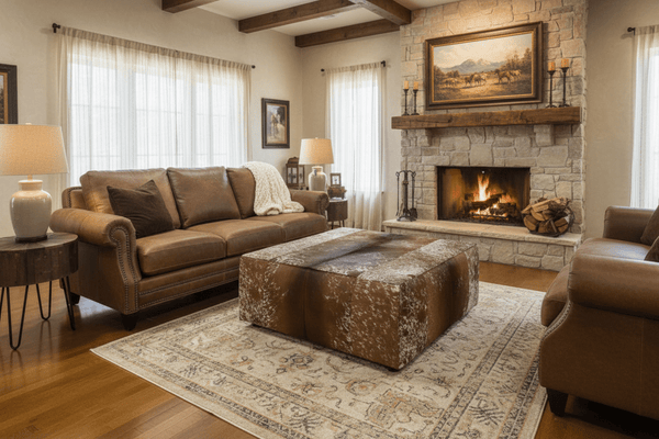 Longhorn Dark Ottoman 4155H51 - Darseys Furniture & MattressMayo
