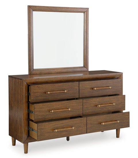 Lyncott Brown Dresser Mirror B615 - 31/36 - Darseys Furniture & MattressAshley