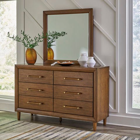 Lyncott Brown Dresser Mirror B615 - 31/36 - Darseys Furniture & MattressAshley