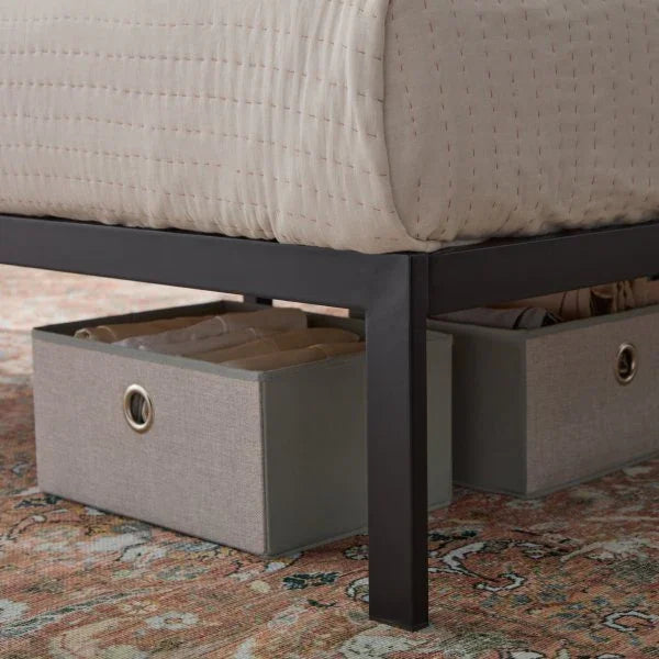 Metal Upholstered Charcoal Queen Size Bed BS0002MUBQQCH - Darseys Furniture & Mattress