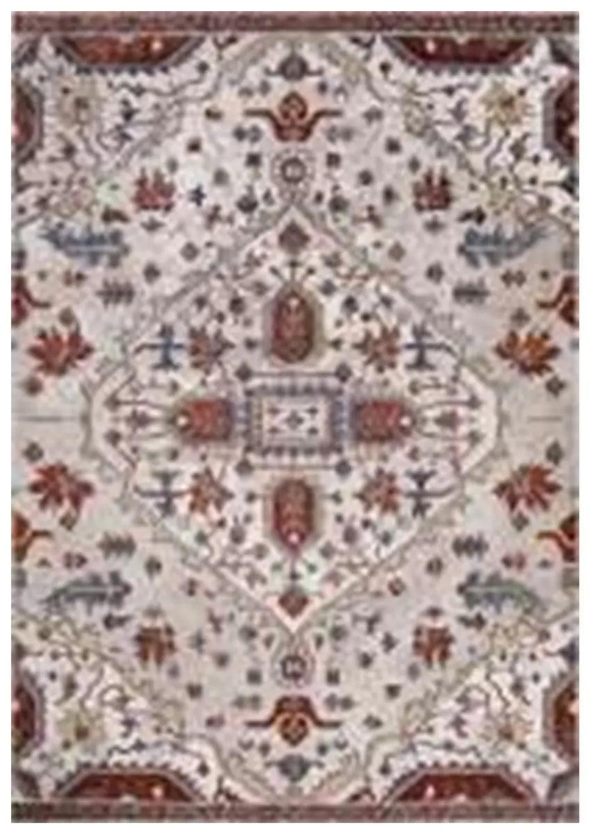 Medallion Ivory/Red 5' X 8' Rug OL5202.