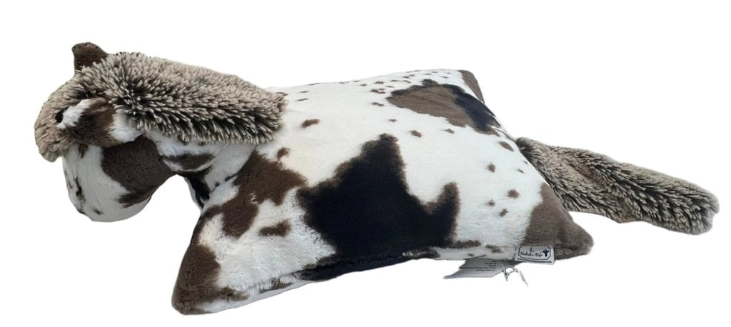 Mud Pie Pony Chocolate Frosted Shag Horse Pillow - Darseys Furniture & MattressHandmade Heifer