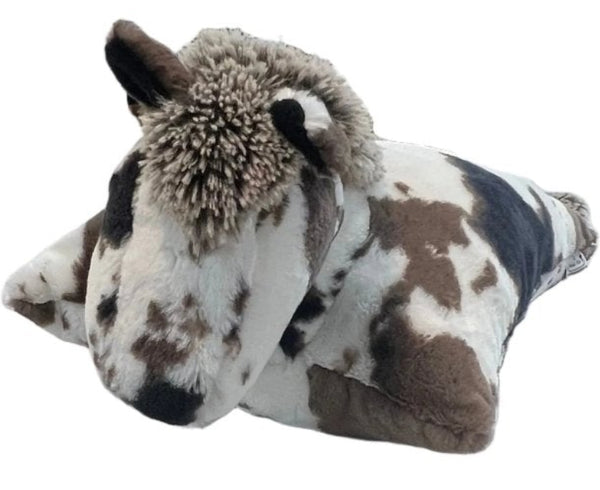 Mud Pie Pony Chocolate Frosted Shag Horse Pillow - Darseys Furniture & MattressHandmade Heifer