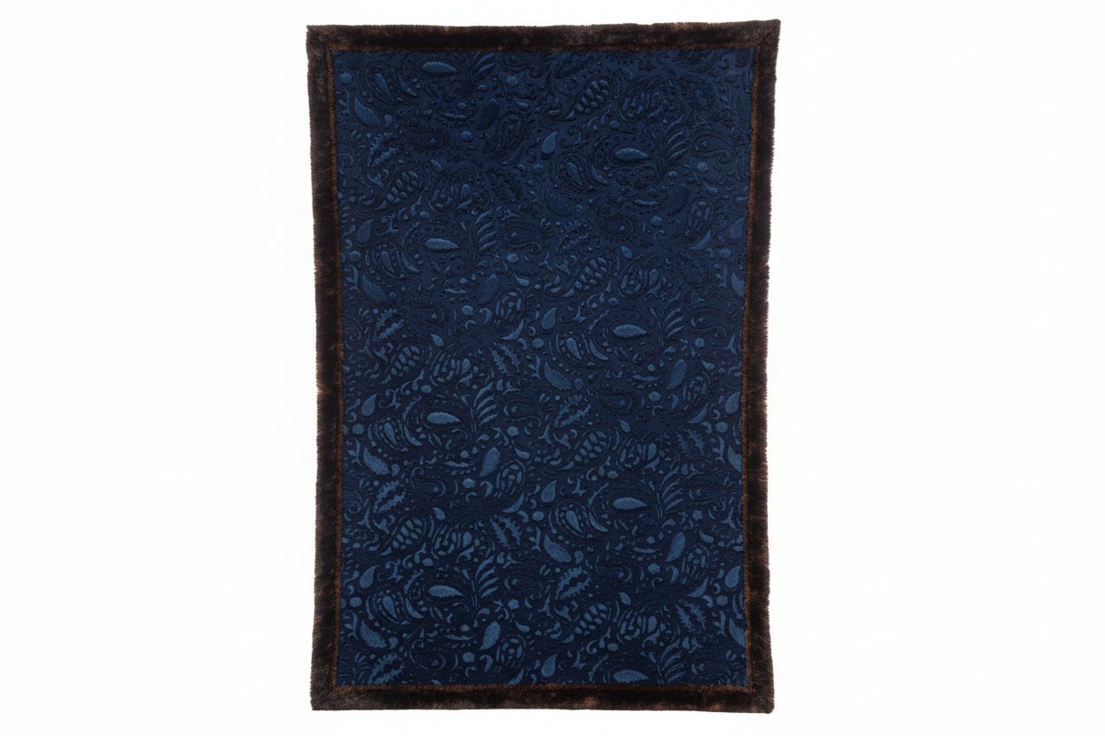 Navy Paisley French Roast Arctic Fox - XL Size 80"x55" - Darseys Furniture & MattressHandmade Heifer