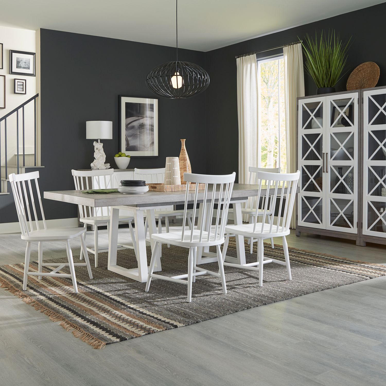Palmetto Heights Table and 6 Chairs 499 - C4000S - P4290 - T4290 - Darseys Furniture & MattressLiberty Furniture Main image