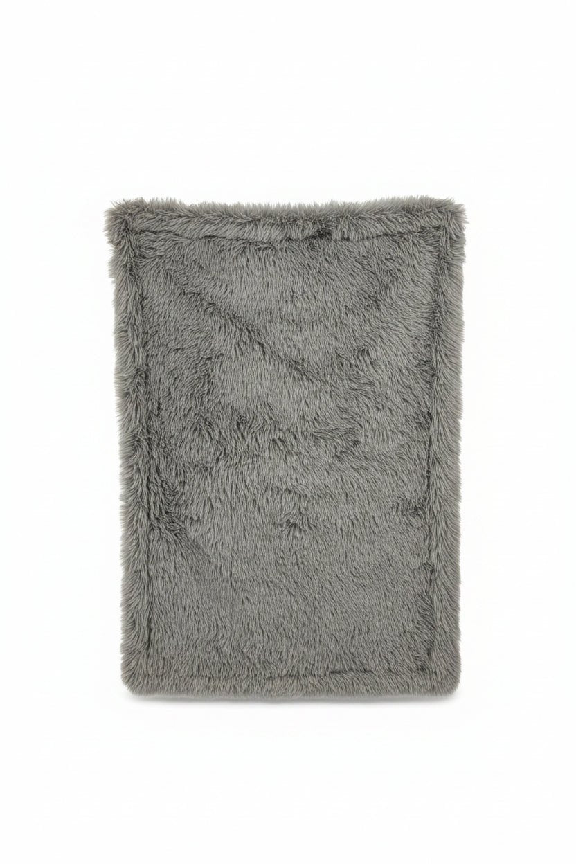 Pillow, Blanket Set 36"x60" Silver Fawn/Alloy Dreamy Fur Tinsel Calf Secondary image