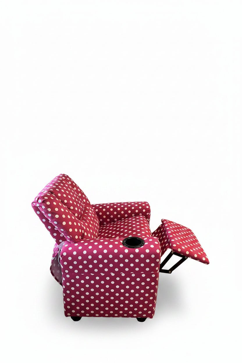 Pink/Polka Dot Kids Recliner - Darseys Furniture & MattressDarseys Furniture & Mattress