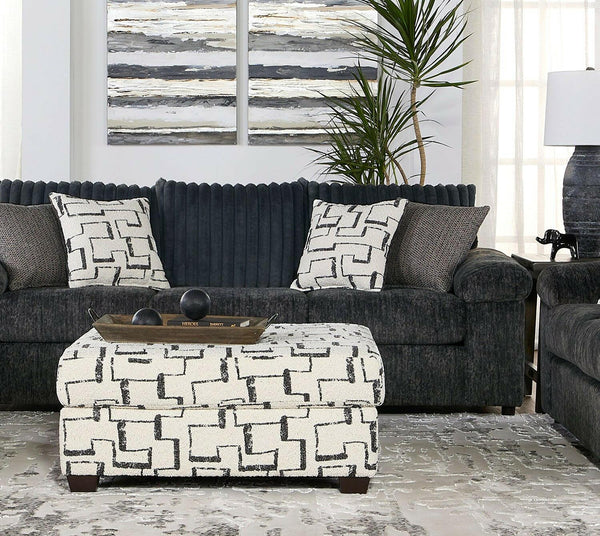 Racetrack Tar Ottoman 13500OT - Darseys Furniture & MattressHughes Furniture