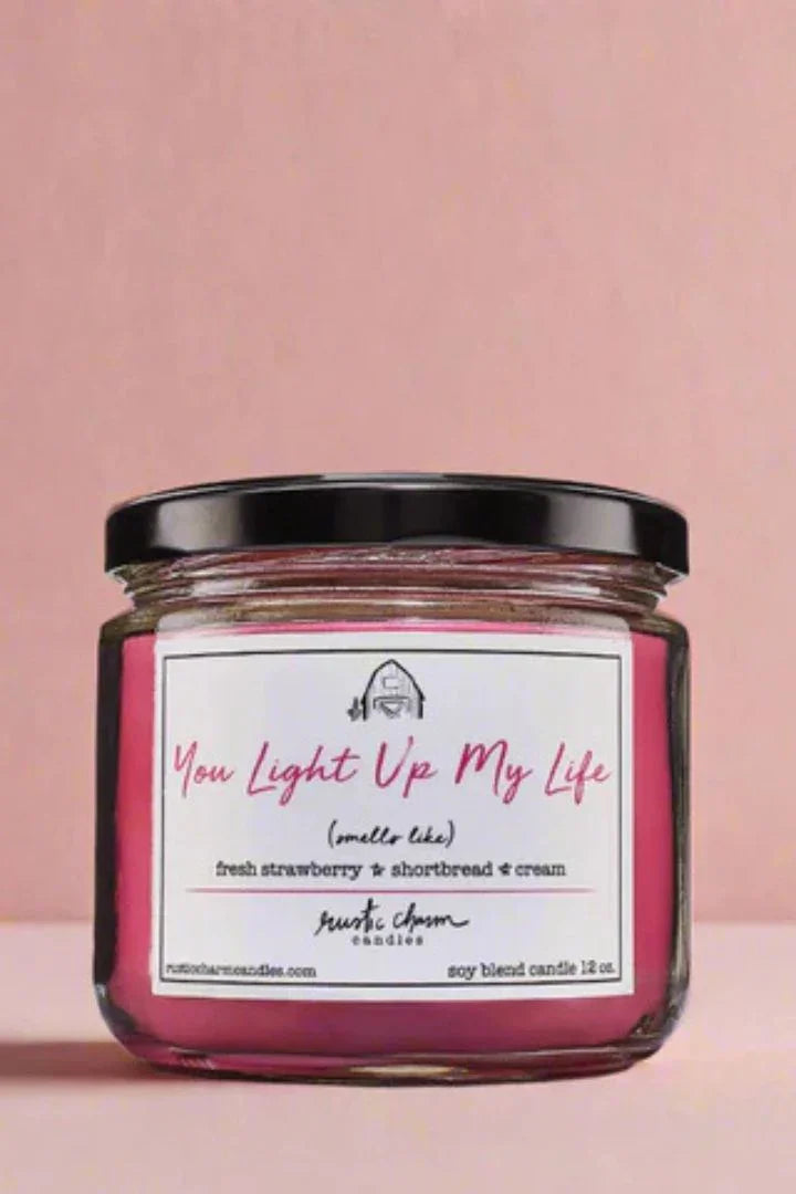 Rustic Charm You Light Up My Life 12 Oz Candle - Darseys Furniture & Mattress Main image