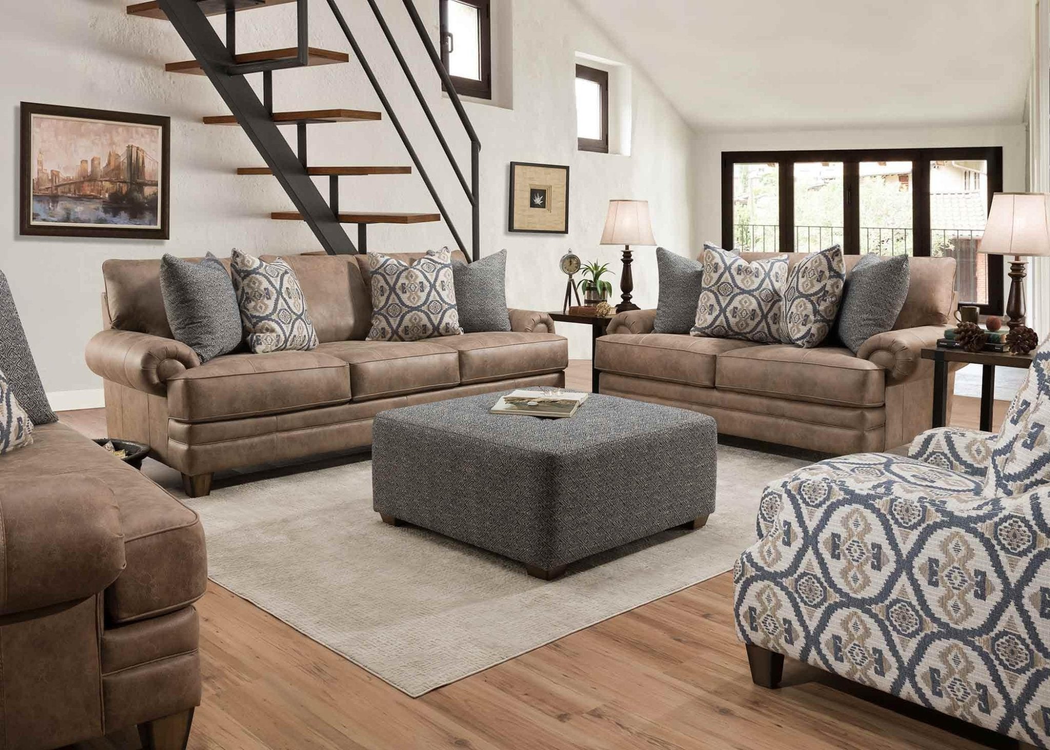 Sicily Chief Hazlenut Loveseat 95720 - 1916 - 18 - Darseys Furniture & MattressFranklin Furniture Corp.