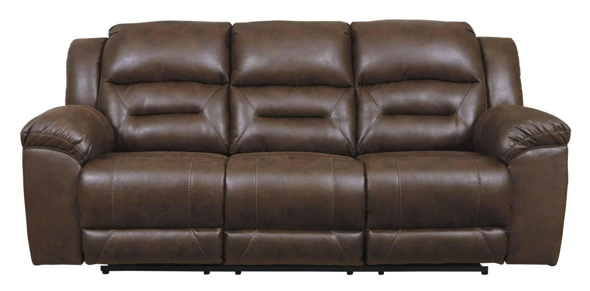 Stoneland Chocolate Reclining Sofa 3990488 - Darseys Furniture & MattressAshley