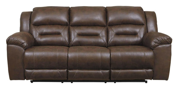 Stoneland Chocolate Reclining Sofa 3990488 - Darseys Furniture & MattressAshley