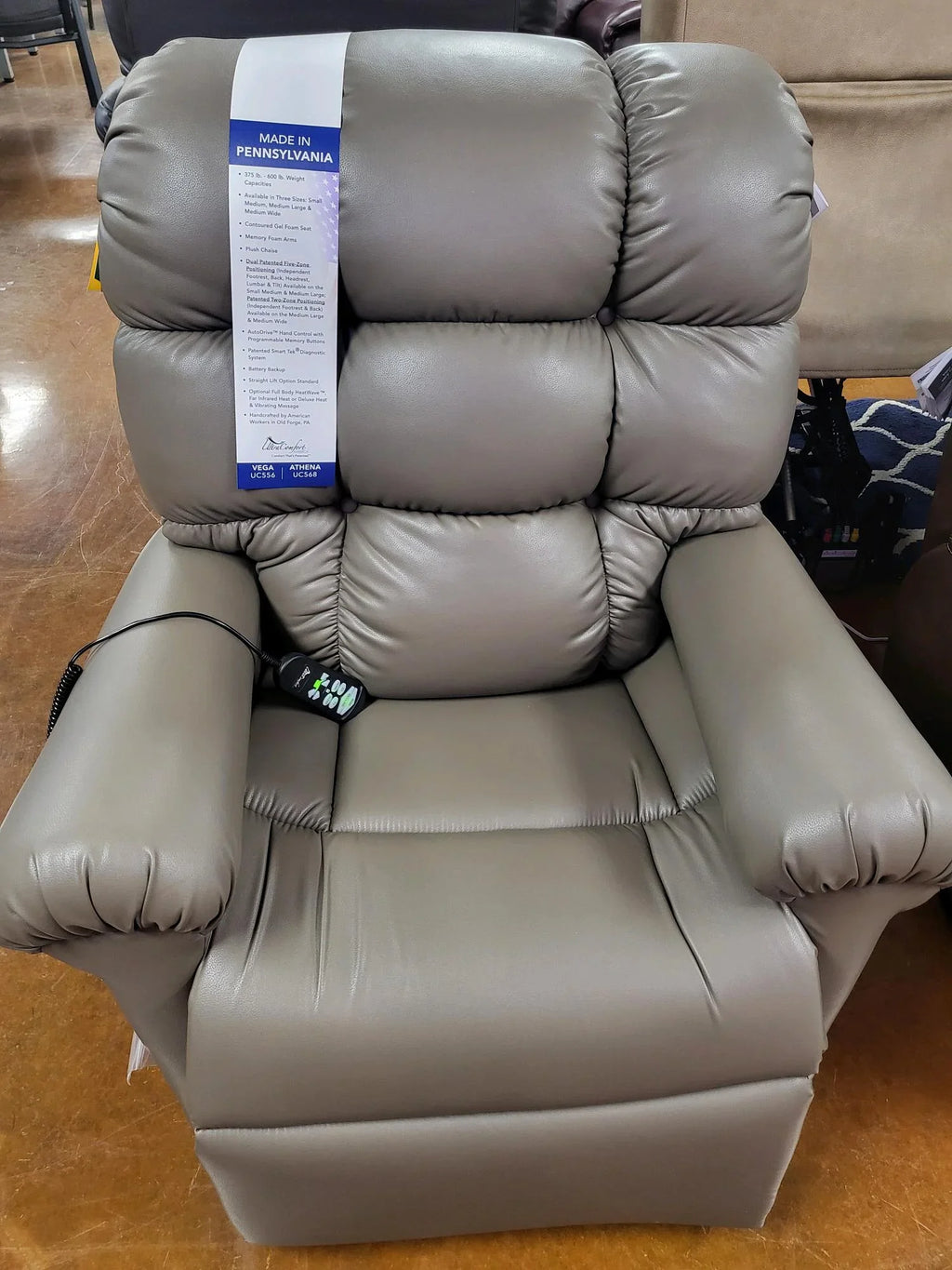 Vega Medium Lage Brisa Shiitake Lift Chair UC556-MLA-DST-USH.