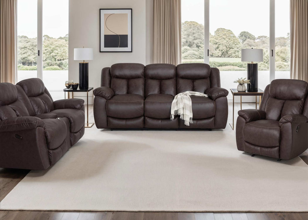 Warner Duvall Coffee Reclining Sofa, Loveseat, and Recliner 653-3429-10 - Darseys Furniture & MattressFranklin Furniture Corp.