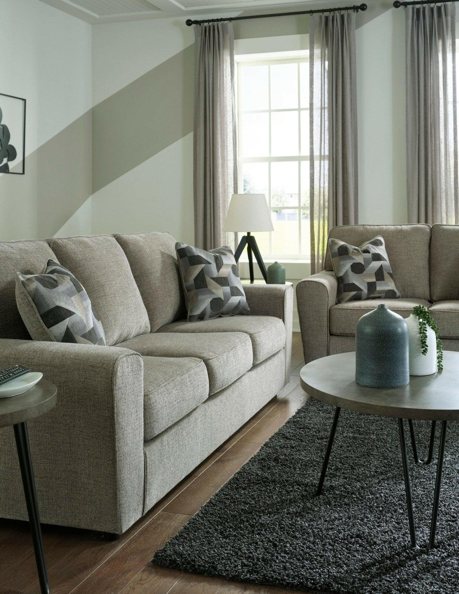 Cascilla Pewter Sofa & Loveseat 26805.