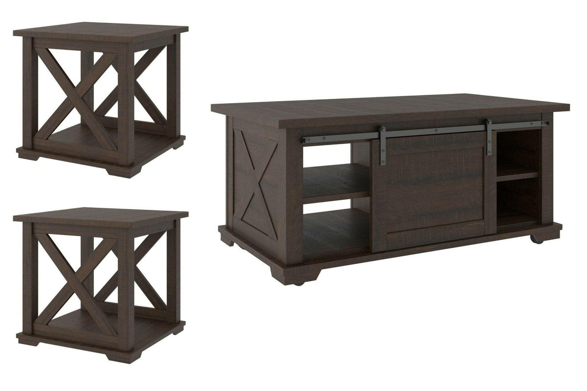 Camiburg Coffee Table and 2 End Tables T283.