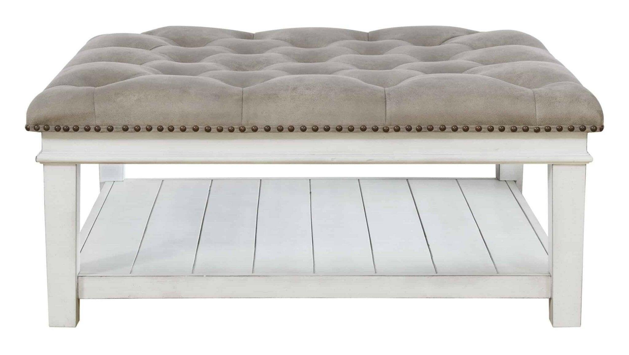 Kanwyn Upholstered Ottoman Table and 2 End Tables T937 Secondary image