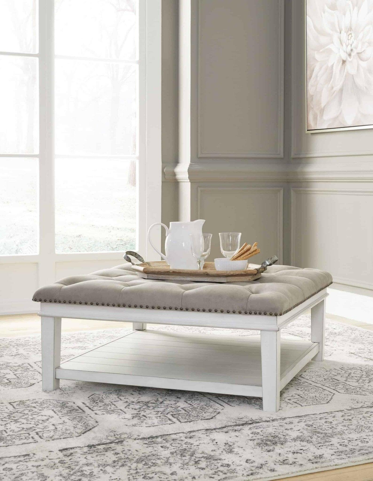Kanwyn Upholstered Ottoman Table and 2 End Tables T937.