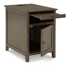 Treytown Gray Chairside End Table T300-217.