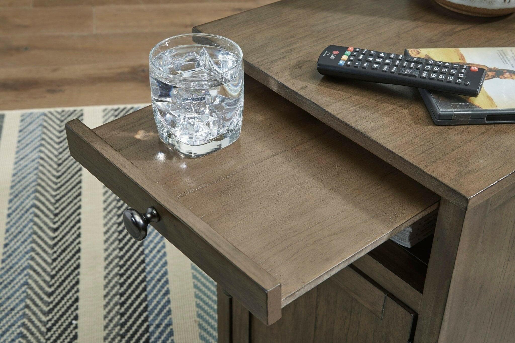 Treytown Gray Chairside End Table T300-217.