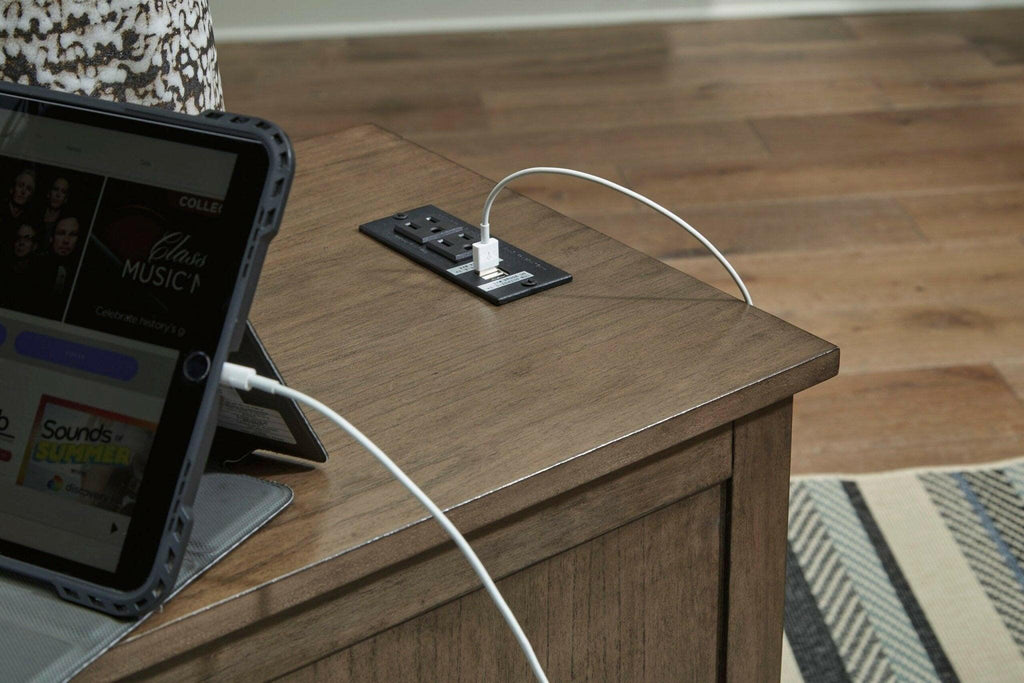 Treytown Gray Chairside End Table T300-217.