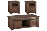 Budmore Coffee Table and 2 End Tables T372 - DarseysAshley