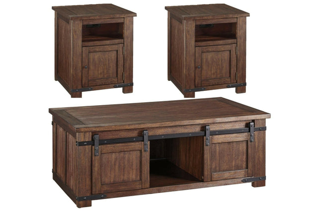 Budmore Coffee Table and 2 End Tables T372 - DarseysAshley