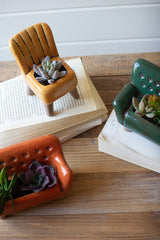 Ceramic Sofa & Chair Planters Set Of 3 CDV2091 - DarseysKalalou
