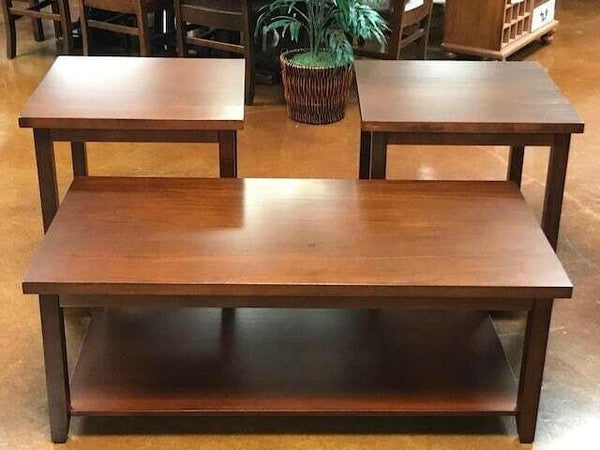 Chestnut Cocktail Table & 2 End Tables 615T - Darseys Furniture & MattressPeak Living