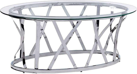 Chrome Cocktail Table & 2 End Tables 7314 - DarseysAshley