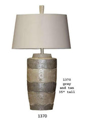 H & H Lamp 1370 Grey And Tan Lamp - DarseysH&H Lamp