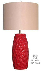 H & H Lamp 1433 Red Ceramic Lamp - DarseysH&H Lamp