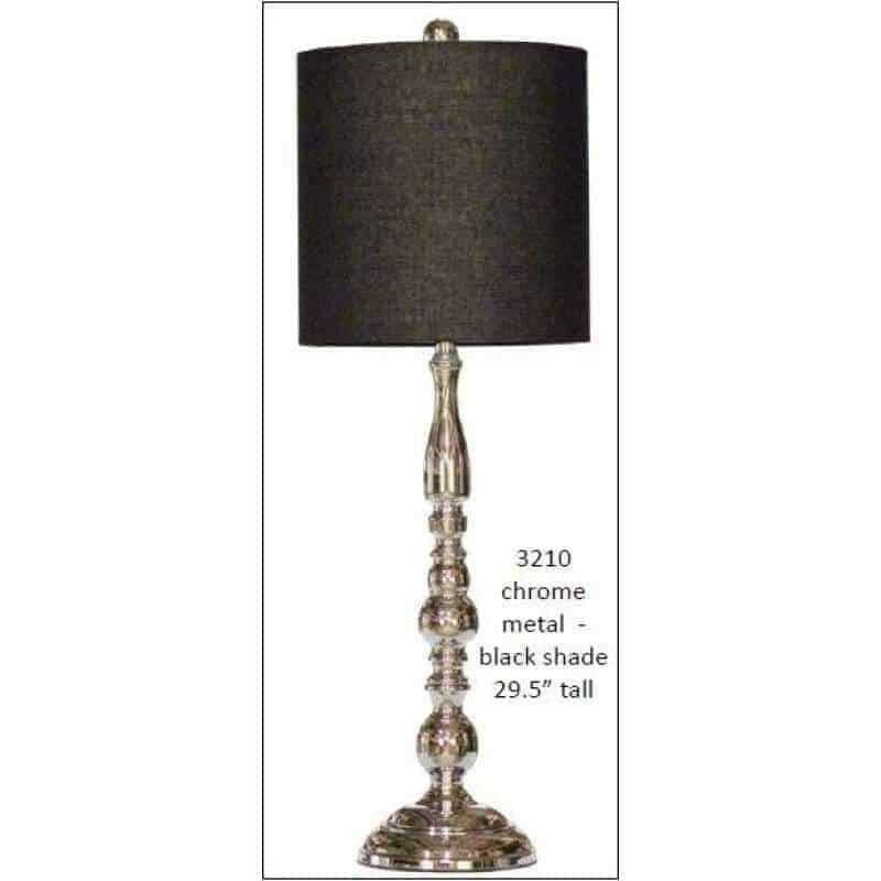 H & H Lamp 3210 Lamp Chrome 29.5 Tall - Darseys Furniture & MattressH&H Lamp