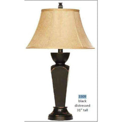 H & H Lamp 3309 Lamp Black Distressed 31 Tall - DarseysH&H Lamp