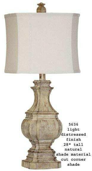 H & H Lamp 5636 Natural Light Distressed Lamp - Darseys Furniture & MattressH&H Lamp Main image