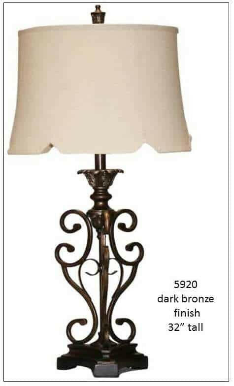 H & H Lamp 5920 Dark Bronze Lamp - DarseysH&H Lamp