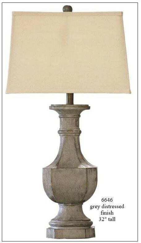 H & H Lamp 6646 Grey Distressed Lamp - Darseys Furniture & MattressH&H Lamp Main image