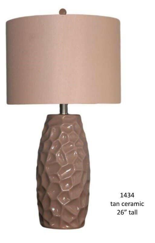 H & H Lamp 1434 Tan Ceramic Lamp.