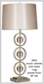 H & H Lamp 4820 Acrylic Spheres with Pewter Metal Rings Lamp.
