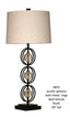 H & H Lamp 4822 Acrylic Spheres with Dark Bonze Metal Rings Lamp.